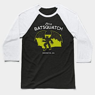 Home of Batsquatch – Washington, USA Cryptid Baseball T-Shirt